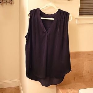 Halogen, satin V neck tank.